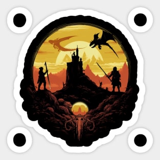 Epic Quest - RPG Adventure Design Sticker